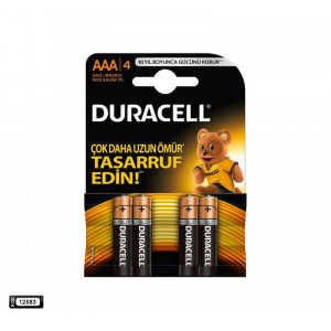 Tüketici Elektroniği Pil-Şarj Cihazları Piller DURACELL PİL AAA İNCE DÖRTLÜ DURACELL