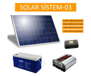 GÜNEŞ ENERJİ PANELİ SOLAR PAKET 03